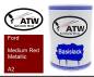 Preview: Ford, Medium Red Metallic, A2: 500ml Lackdose, von ATW Autoteile West.